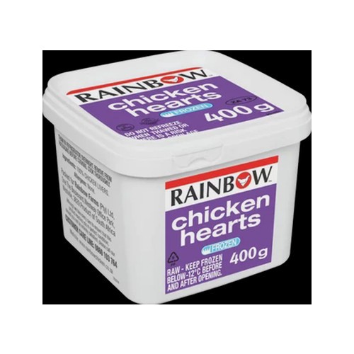 Rainbow Frozen Chicken Hearts 400g