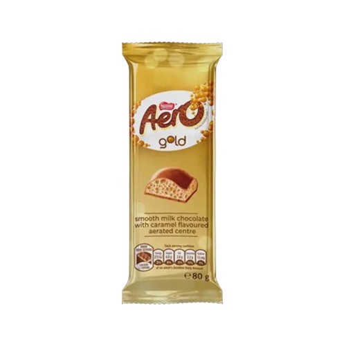 Aero Caramel Flavoured Gold Milk Chocolate Slab 80g