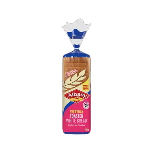 albany everyday toaster white bread 700g