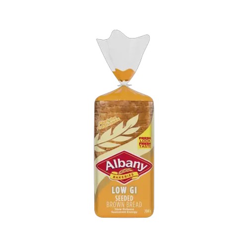 albany low gi seeded brown bread 700g