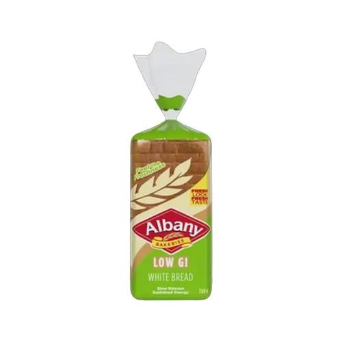 albany low gi white bread 700g