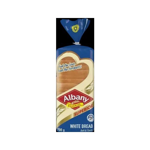 Albany Superior Sliced White Bread Loaf 700g