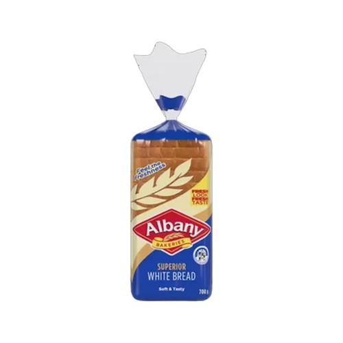 albany superior white bread 700g
