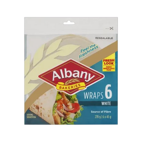 albany white wraps 6-pack