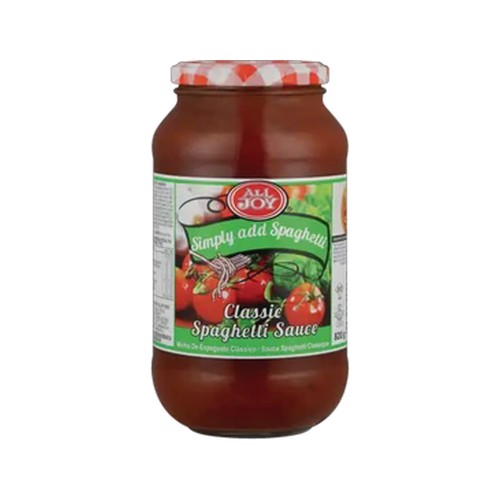 all joy classic spaghetti sauce 820g