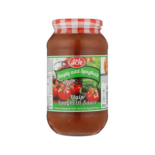 all joy plain spaghetti sauce 820g