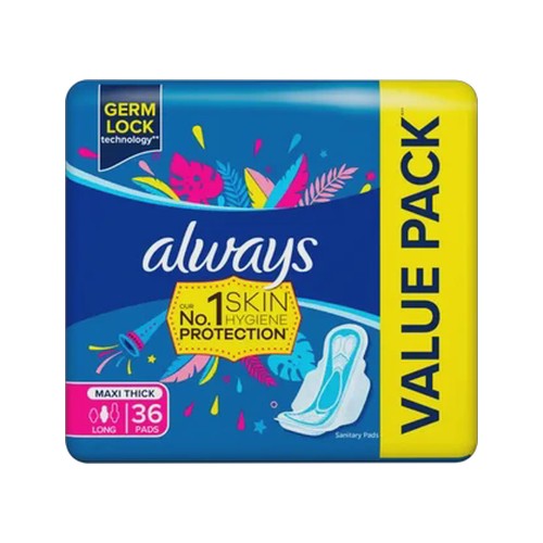always long maxi thick sanitary pads 36 pack
