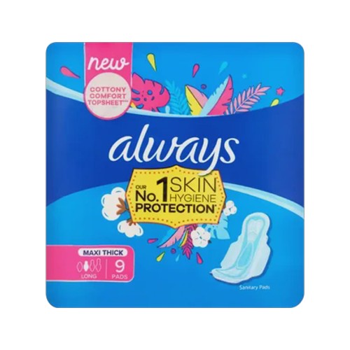always long maxi thick sanitary pads 9 pack