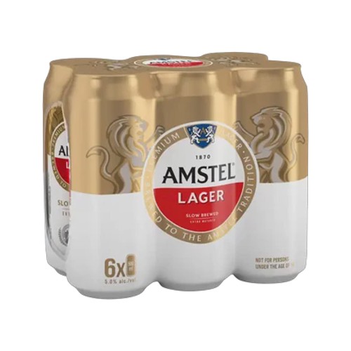 Amstel Lager Beer Cans 6 x 500ml