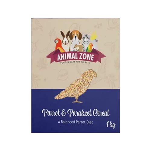 animal zone parrot & parakeet cereal 1kg