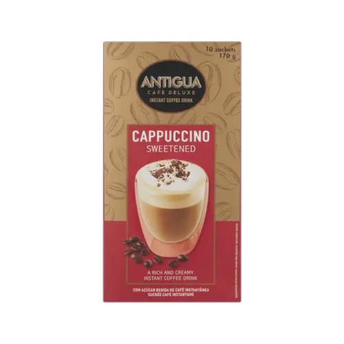 antigua cappuccino instant coffee drink 10 x 17g