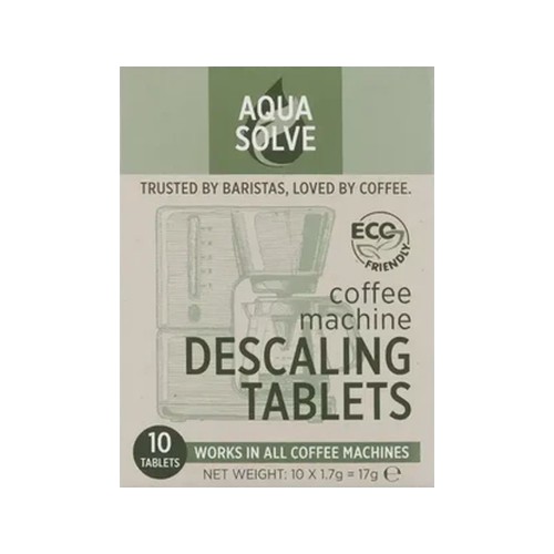 aqua solve coffee machine descaling tablets 10 x 17g