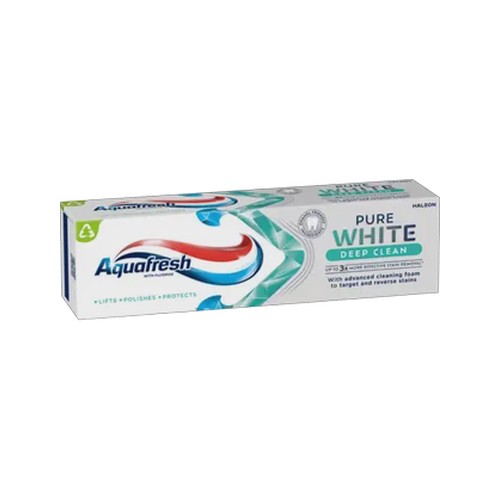 aquafresh pure white deep clean fluoride toothpaste 75ml