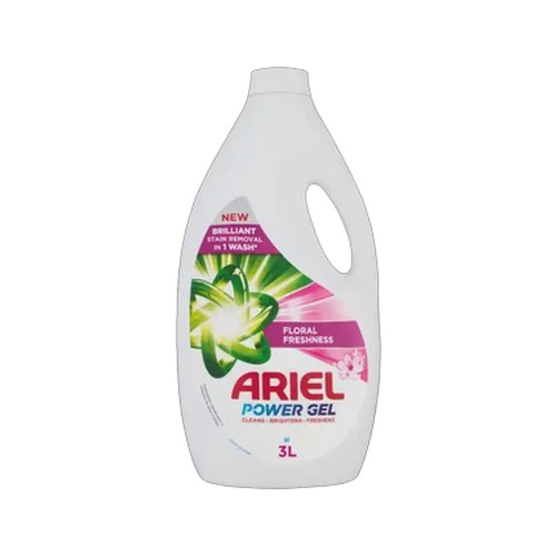 ariel power gel floral freshness liquid detergent 3l