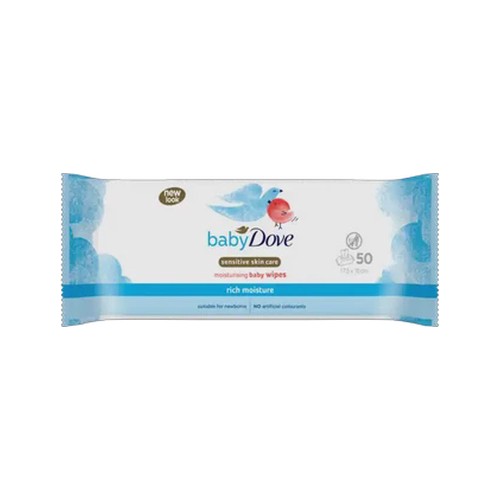 baby dove rich moisture baby wipes 50 pack