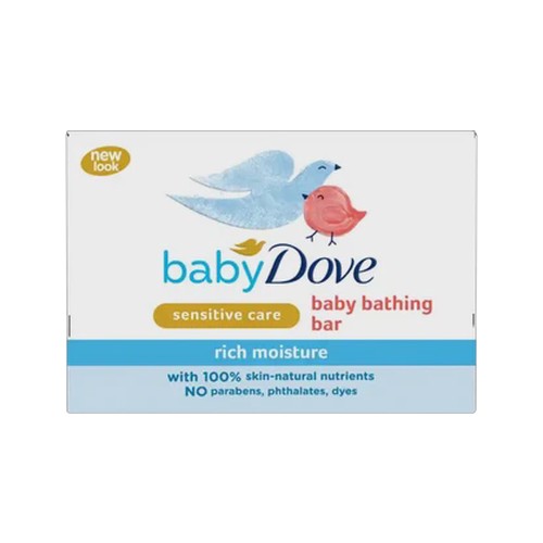 baby dove sensitive care rich moisture baby bathing bar 90g