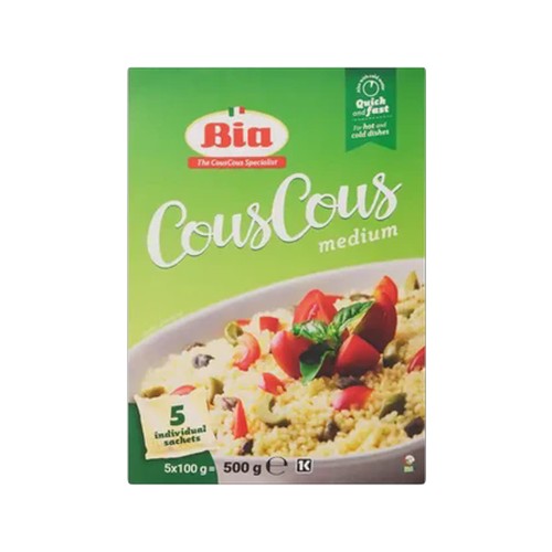 bacchini 5 individual medium couscous sachets 500g