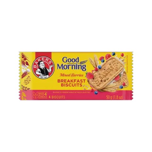 Bakers Good Morning Mixed Berries Flavoured Breakfast Biscuits 50g