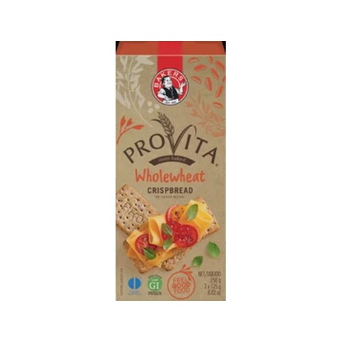 Bakers Provita Oven Baked Wholewheat Crispbread 250g