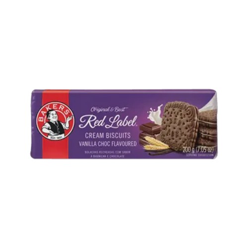 Bakers Red Label Vanilla Chocolate Flavoured Cream Biscuits 200g