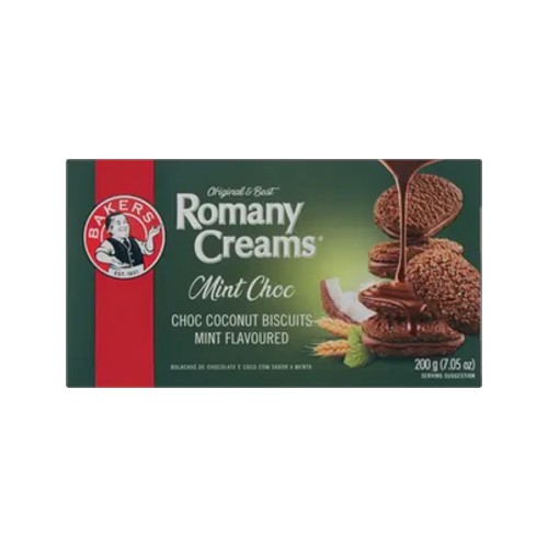 Bakers Romany Creams Mint Flavoured Chocolate Biscuits 200g