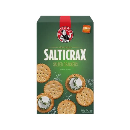 bakers salticrax salted crackers 400g