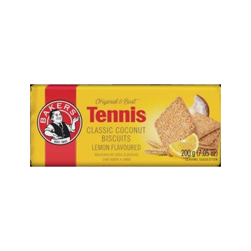 Bakers Tennis Lemon Flavoured Classic Coconut Biscuits 200g