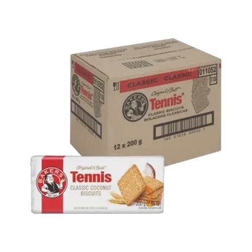 Bakers Tennis Original Classic Coconut Biscuits 12 x 200g