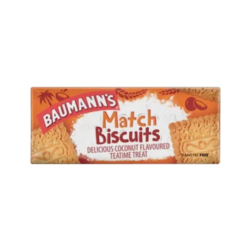 Baumanns Coconut Flavoured Match Biscuits 180g