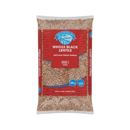 beanfields whole black lentils 500g