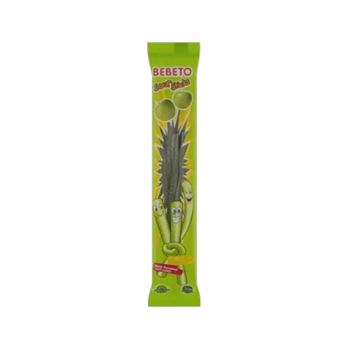 bebeto sour sticks apple flavoured soft candy 30g