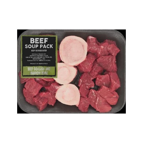 Beef Goulash & Marrow Bone Soup Pack Per kg