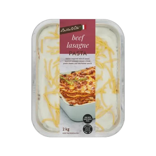 Bella Vita Beef Lasagne Pasta 2kg