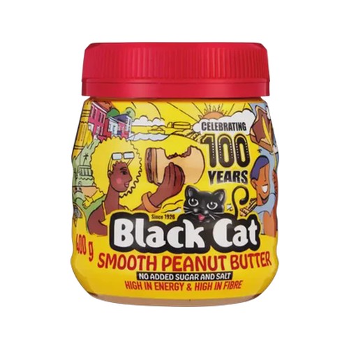 black cat no added sugar and salt smooth peanut butter 400g
