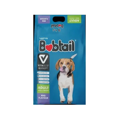 Bobtail BBQ Flavour Small-Medium Adult Dry Dog Food 8kg