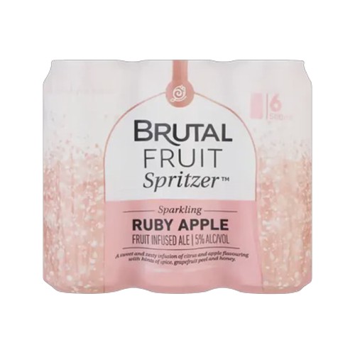 brutal fruit ruby apple spritzer 6 x 500ml
