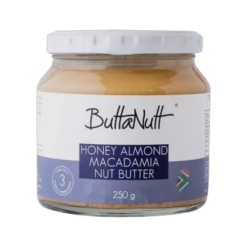 buttanutt honey almond macadamia nut butter 250g