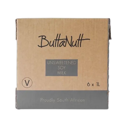 buttanutt unsweetened soy milk 6 x 1l