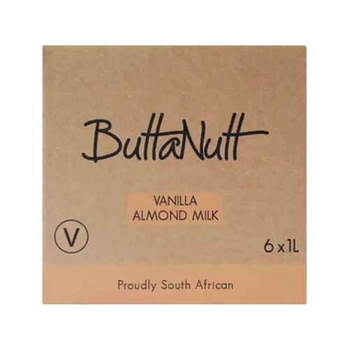 buttanutt vanilla almond milk 6 x 1l