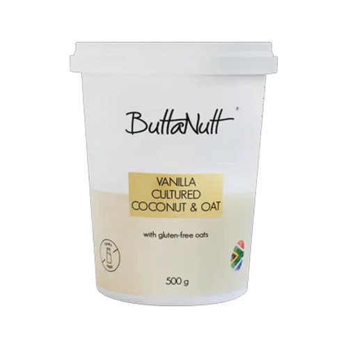 buttanutt vanilla cultured coconut & oat yoghurt alternative 500g