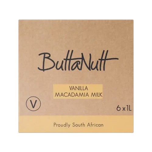 buttanutt vanilla macadamia milk 6 x 1l