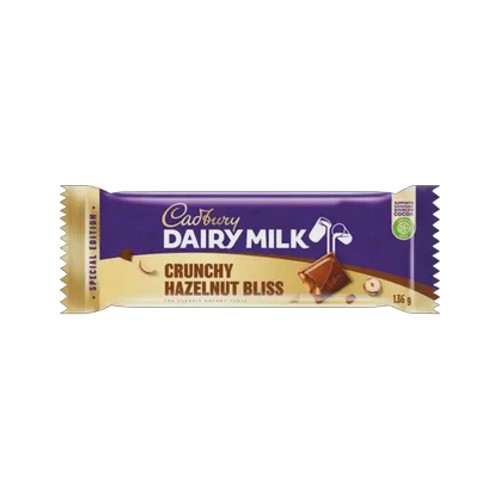 Cadbury Dairy Milk Crunchy Hazelnut Bliss Special Edition Chocolate Bar 136g