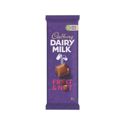 Cadbury Dairy Milk Fruit & Nut Chocolate Slab 80g