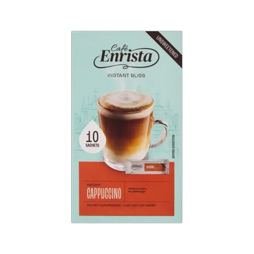 cafe enrista unsweetened instant cappuccino 10 x 12g