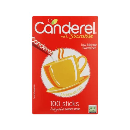 canderel sucralose low kilojoule sweetener sticks 100 pack