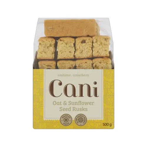 cani oat & sunflower seed rusks 500g