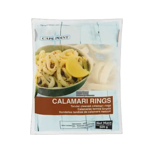 cape point frozen calamari rings 500g