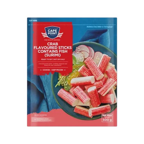 cape point frozen crab flavoured sticks 500g