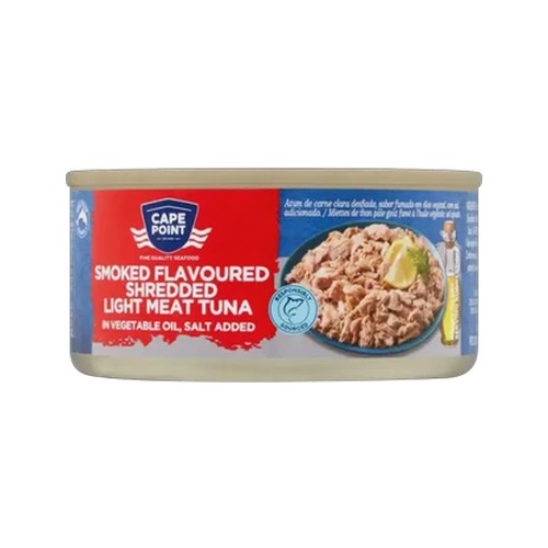 cape point smoked flavoured shredded light meat tuna 170g