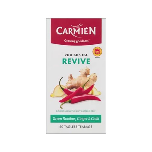 carmien revive rooibos teabags 20 pack